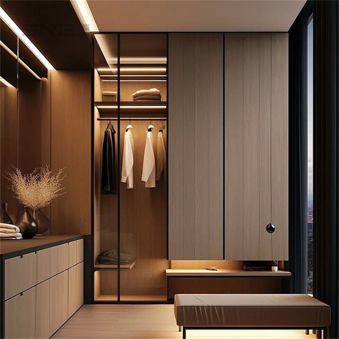 Minimalist Wooden Open Wardrobe Clothes Rack